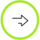 A circular icon with a lime green border  displaying an arrow pointing to the right.