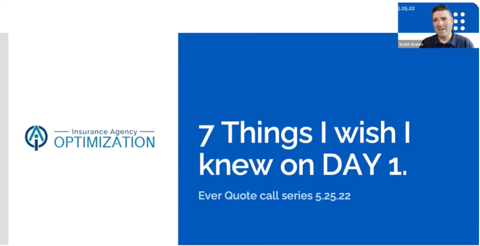 The 7 Things I Wish I Had Known On DAY ONE of Opening My Insurance Agency with Scott Grates