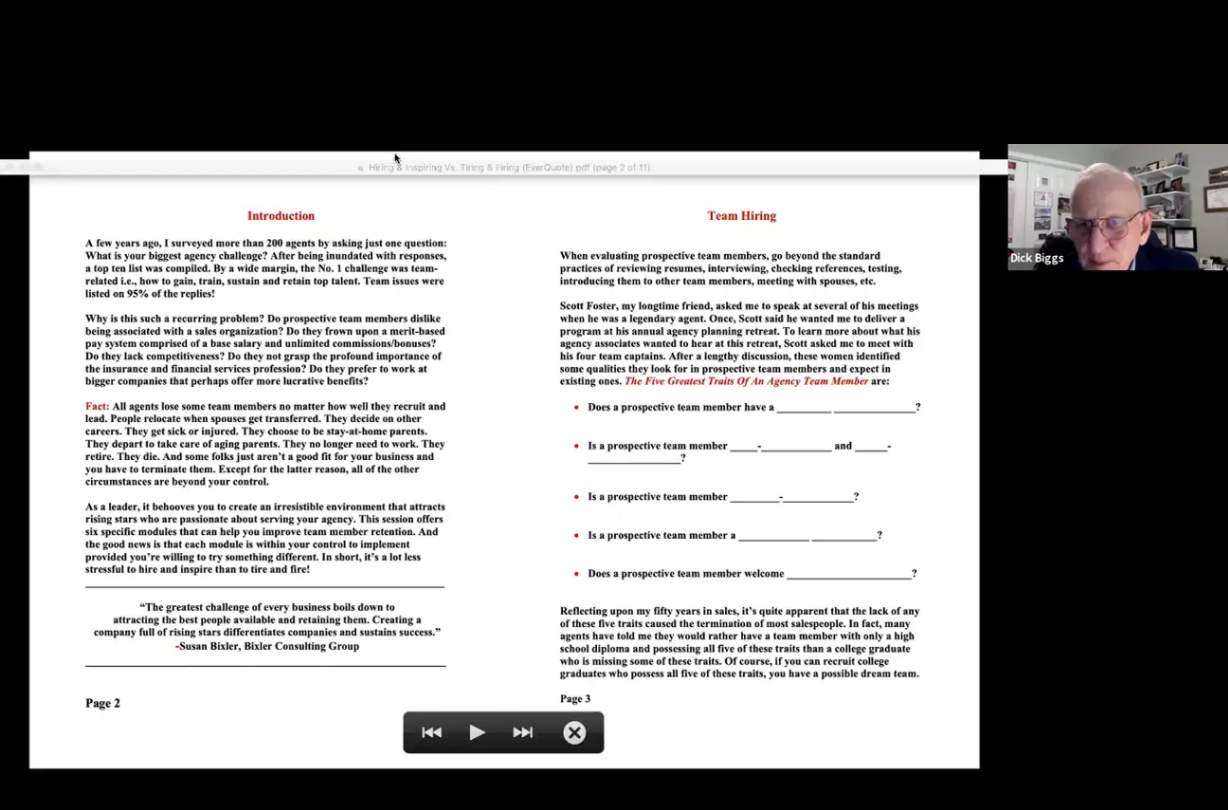 Hiring & Inspiring Vs. Tiring & Firing: Retention for Insurance Agents with Dick Biggs