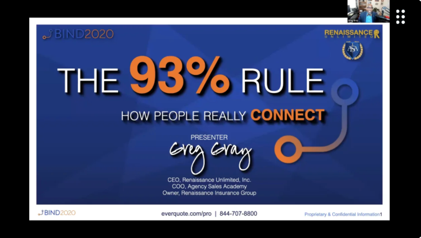 BIND 2020 - Keynote Presentation: Using the 93% Rule to Build Connections with Greg Gray