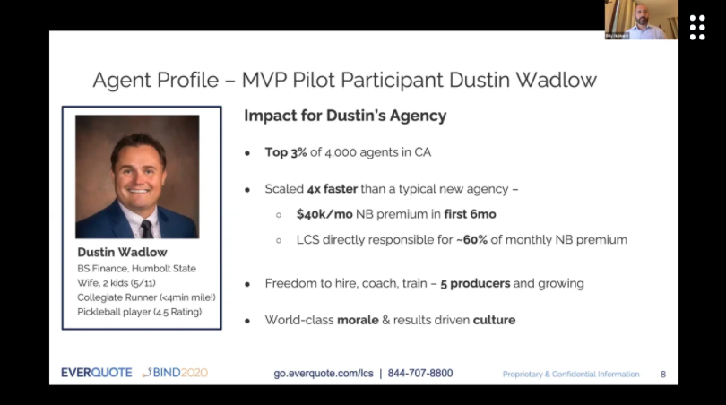 BIND 2020 - Agent Dustin Wadlow Talks About His Incredible Results With EverQuote