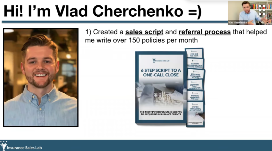 See How This ‘6-Step Script To A One Call Close’ Lets P&C Insurance Agents Write 100-300 Policies A Month with Vlad Cherchenko